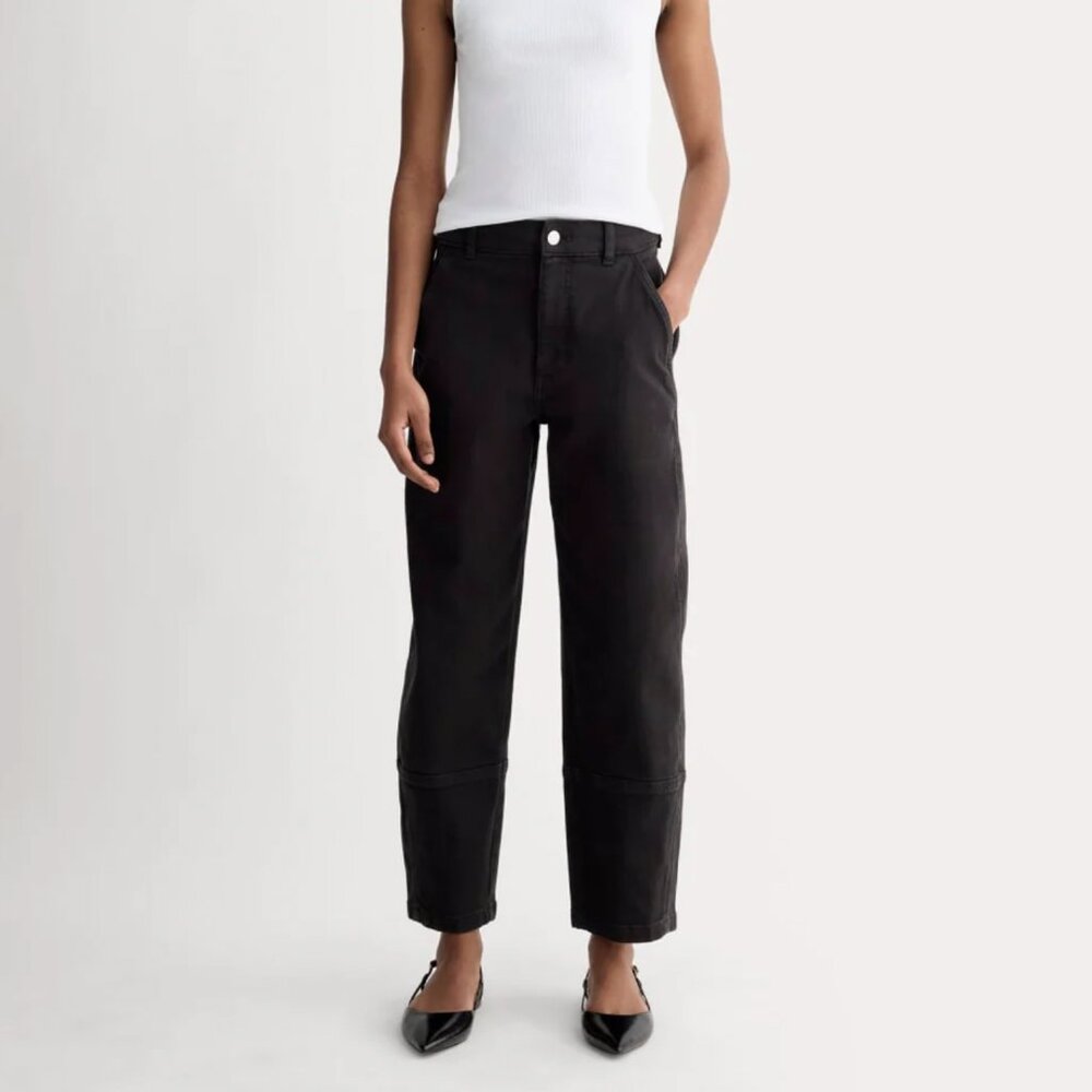 NWT Everlane Utility Barrel Pants Black, Size 4, Brand New With Tags, Cotton